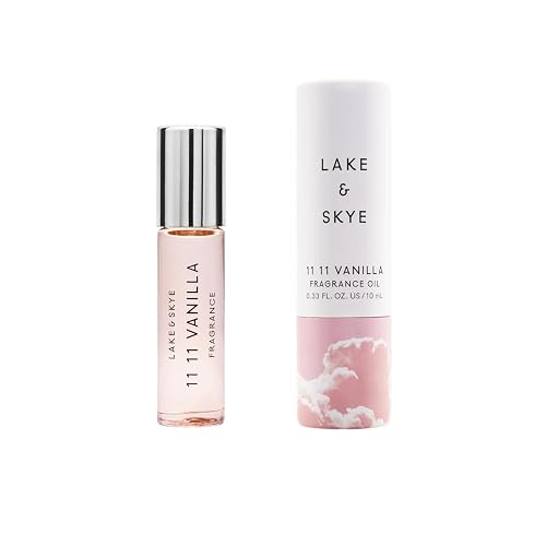 Lake & Skye 11 11 Vanilla Fragrance Oil Rollerball Perfume, Unisex Vanilla Crème, Marshmallow, Sea Salt, Star Apple & Skin Musk Scent, 0.33 fl oz (10 Beauty & Personal Care Lake & Skye