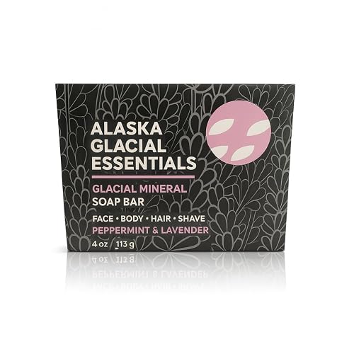 Alaska Glacial Cold-Process Mineral Clay Soap Bar made with Organic Oils | Face, Body, Shampoo & Shave | Hydrates & Detoxifies | For All Skin Types Beauty & Personal Care Alaska Glacial Essentials Skincare