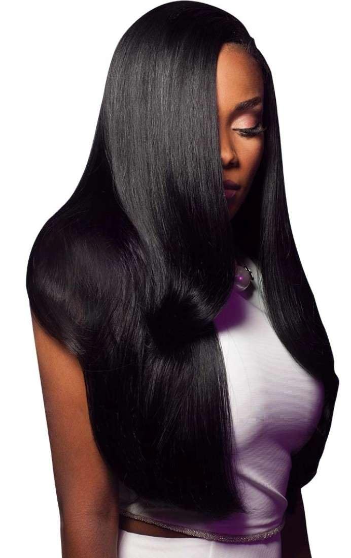 Outre Premium Human Hair New Yaki Weaving Hair Extension (10" JET BLACK 1)