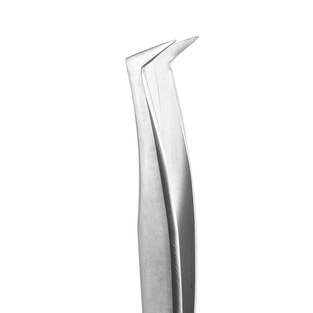 Silver Stainless Steel False Eyelash Extension Tweezers with Durable and Comfortable Handle, Eyelash Extension Tool for Extensions and Clamping Beauty and Personal Care Gavigain