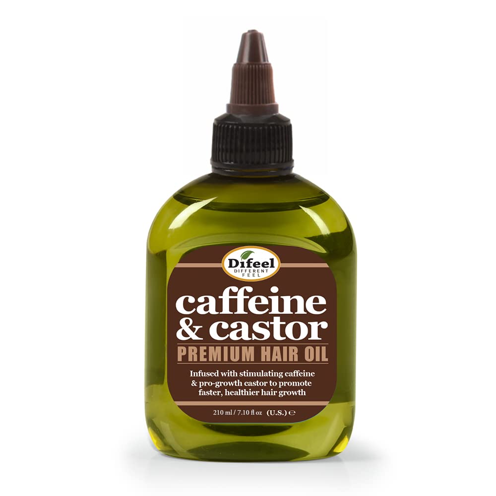 Difeel Caffeine & Castor Premium Hair Oil for Faster Hair Growth 7.1 oz. Beauty & Personal Care Difeel