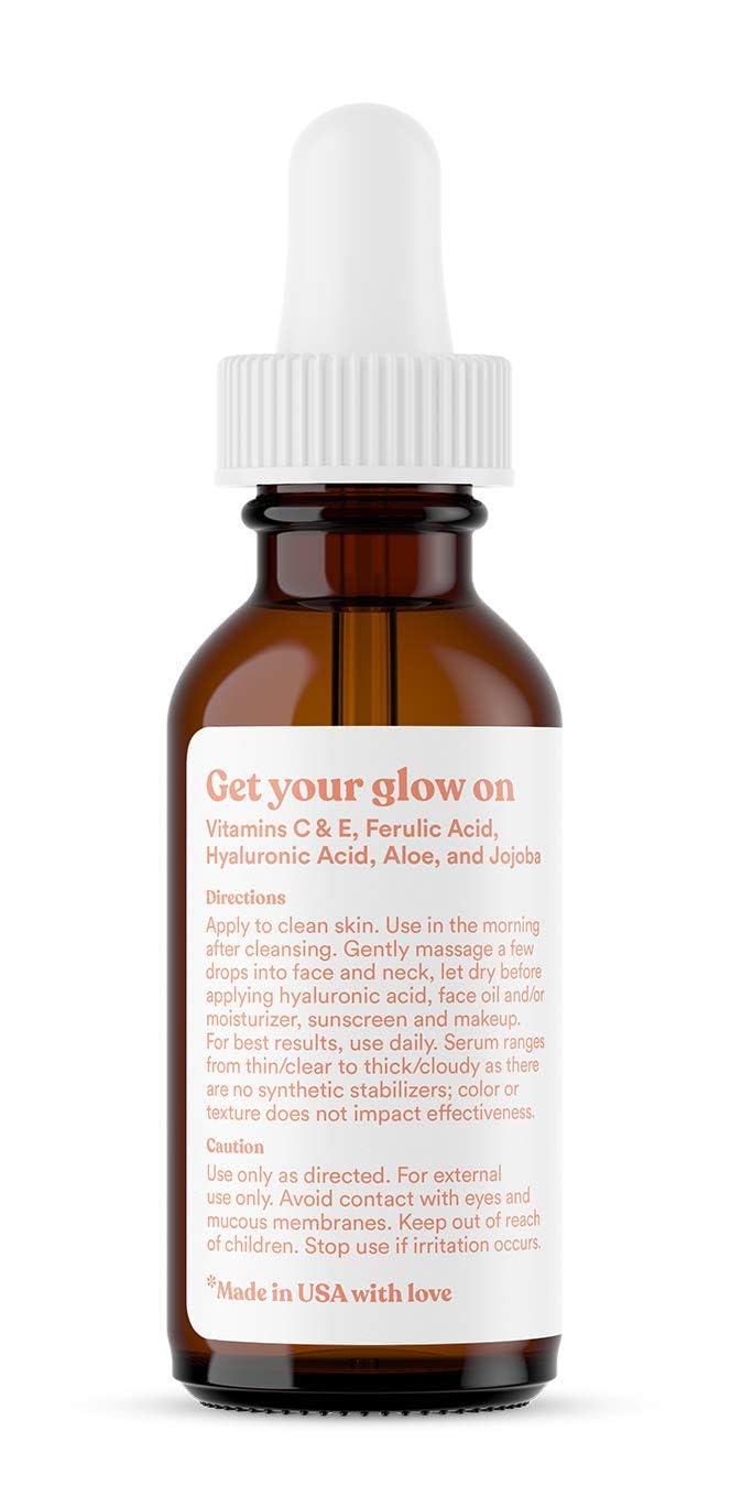 ASUTRA 20% Vitamin C Serum, 1 fl oz (Pack of 2) - Ferulic & Hyaluronic Acid, Vitamin E, Aloe, Jojoba, Brightening Face Serum Beauty & Personal Care ASUTRA