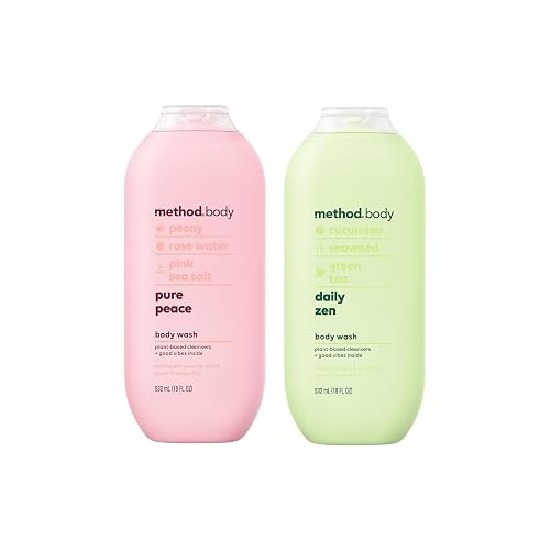 Method Body Wash Variety, 1 Daily Zen, 1 Pure Peace, 18 OZ Each, 1 CT Beauty & Personal Care Method