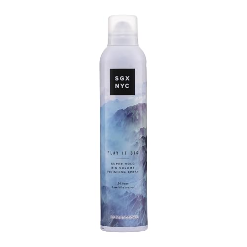 SGX NYC Play it Big Volumizing Finishing Hair Spray - Long Lasting Hair Spray with Anti Frizz Finish - Paraben Free with Coconut Oil - 8.5 oz Beauty & Personal Care SGX NYC