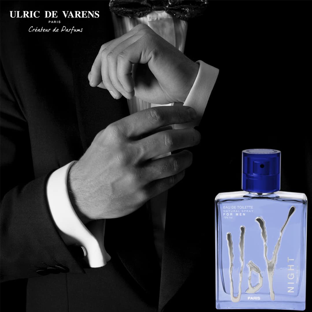 Ulric De Varens NIGHT - Eau De Toilette for Men - Captivating, Enchanting, and Luxurious- Easy to Love, Manly, and Notes of Bergamot, Mandarin Beauty & Personal Care Ulric de Varens