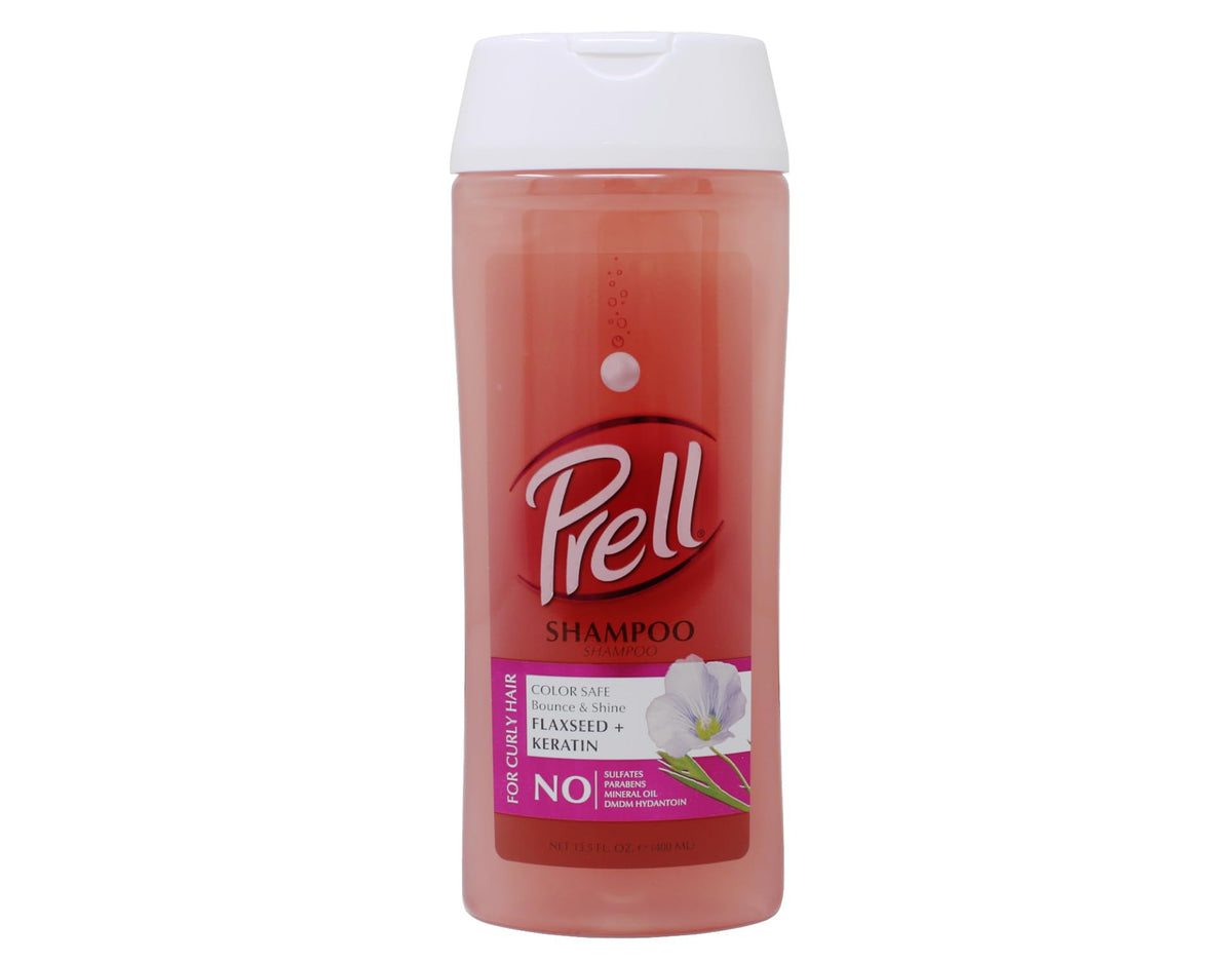 Prell Flaxseed + Keratin Color Safe Shampoo, Bounce & Shine for Curly Hair 13.5 fl.oz