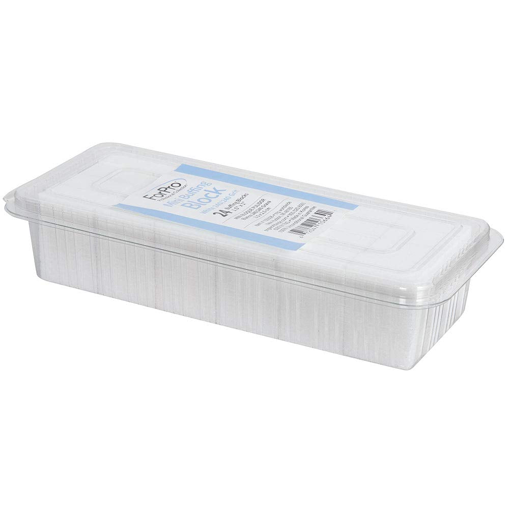 ForPro Professional Collection Mini Buffing Block, White, 240/240 Grit, Double-Sided Buffer, 1.5 L x 1 W x .5 H Inches, 24-Count Beauty & Personal Care ForPro Professional Collection