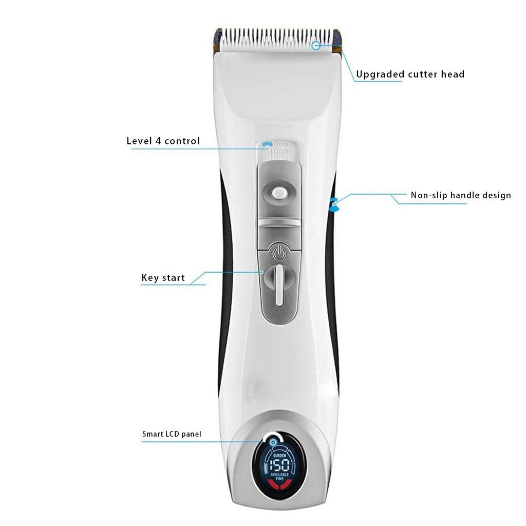 LBAawxe Barber LCD Display Dual-Purpose Hair Clipper Electric Clipper with Seat Charger Mute High Power Beauty and Personal Care LBAawxe