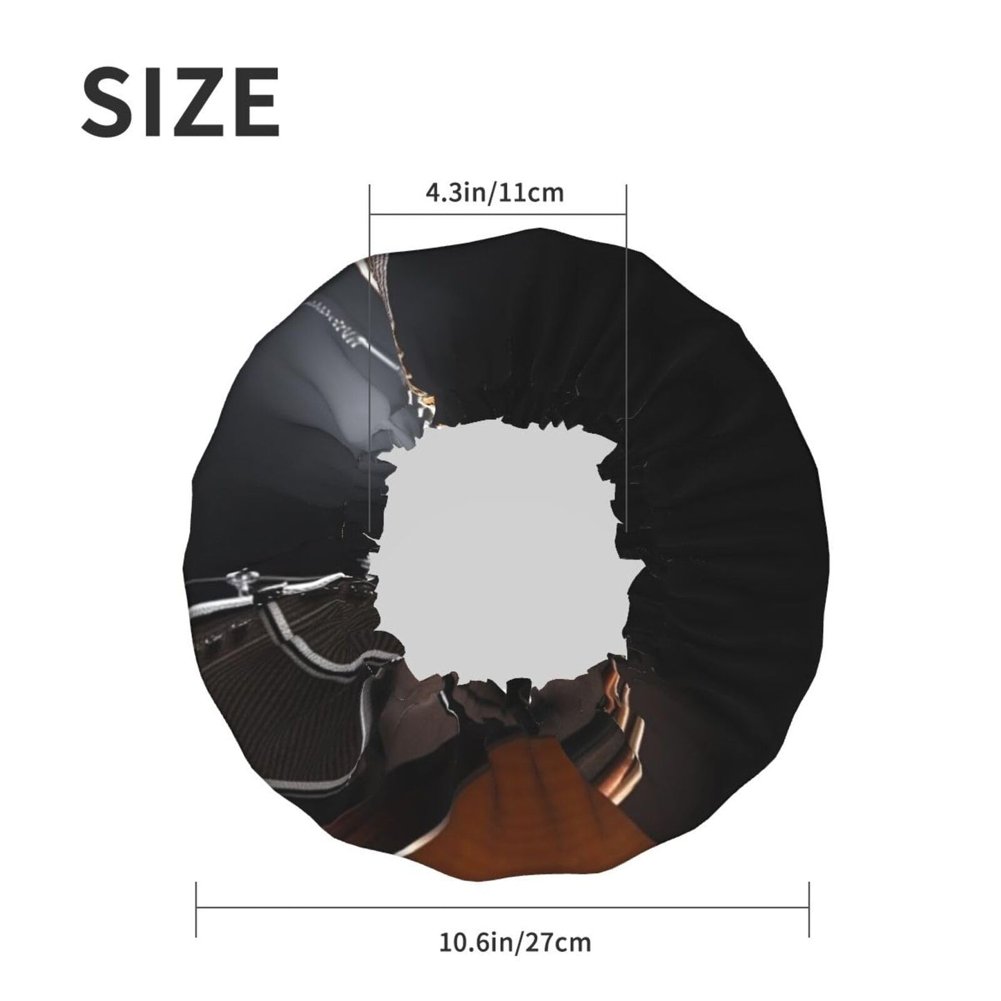 Musical Instrument Guitar Shower Cap for Women Men Large Reusable Shower Bonnet Double-Layer Waterproof Bath Caps Elastic Band Hair Hat for All Beauty and Personal Care BWLHJKE