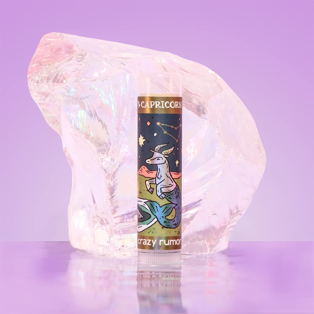Crazy Rumors Capricorn Zodiac All Natural, Plant Based Lip Balm to Moisturize and Nourish your Lips - Earth Blend (Sweet Vanilla, Fragrant Rose Beauty and Personal Care Crazy Rumors