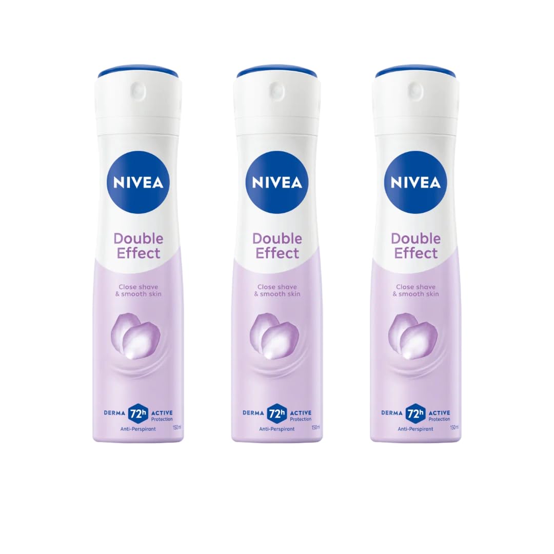 NIVEA Double Effect Anti-Perspirant Spray for Women, 72H Sweat & Odor Protection, Avocado Extract, Alcohol-Free Deodorant, Smooth Underarms, 200ml Beauty and Personal Care NIVEA