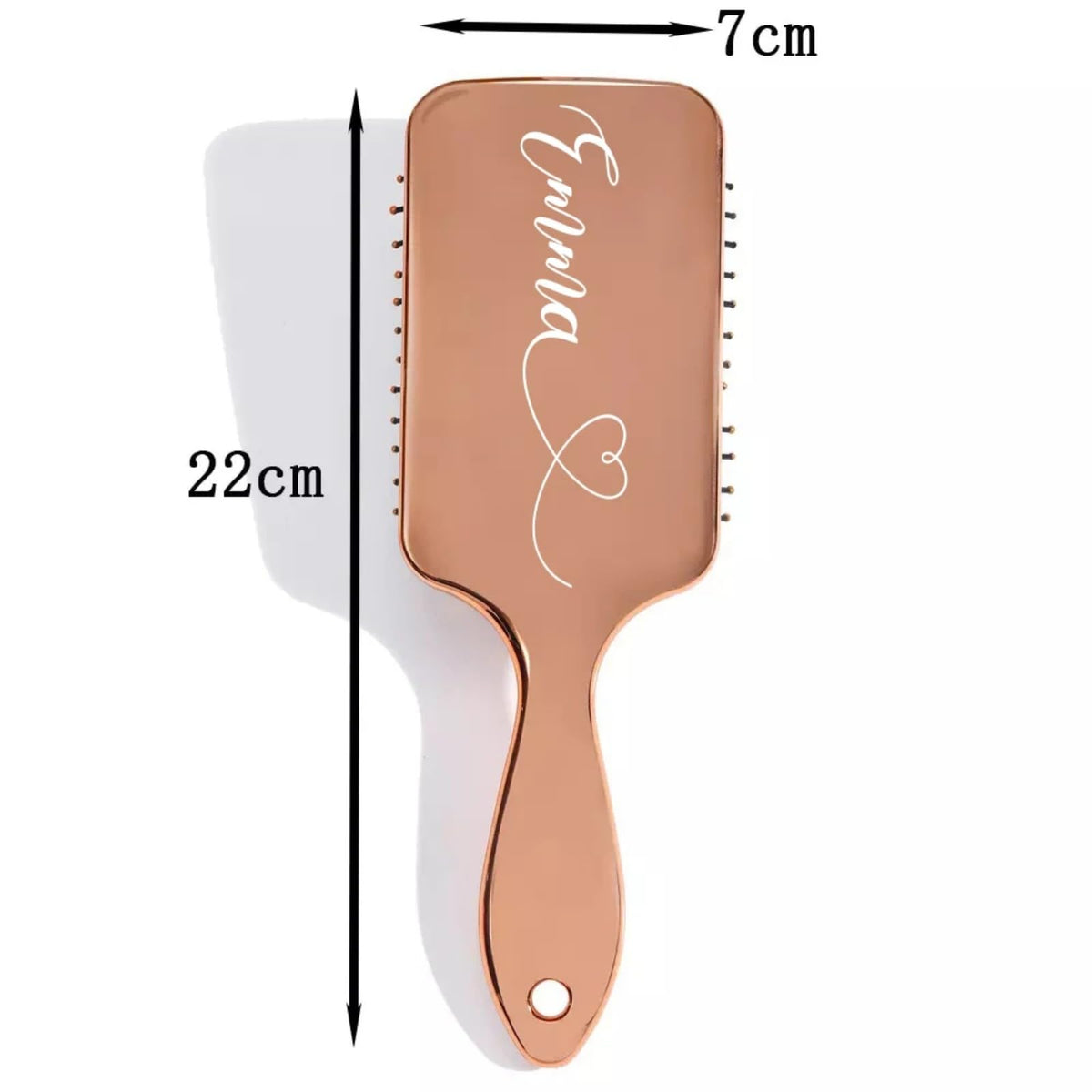 WOMB Personalized Hair Brush Bride Custom Rose Gold Airbag Mirror Finish Perfect for Young Girls Bridal Bridesmaids Party Bride, 1PCS
