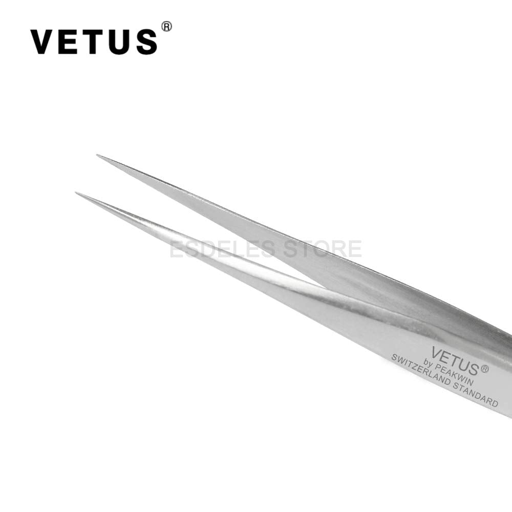 Vetus Tweezer Professional Tweezers Tool ST-10 Non-magnetic Stainless Steel Pointed Tip Beauty and Personal Care Vetus