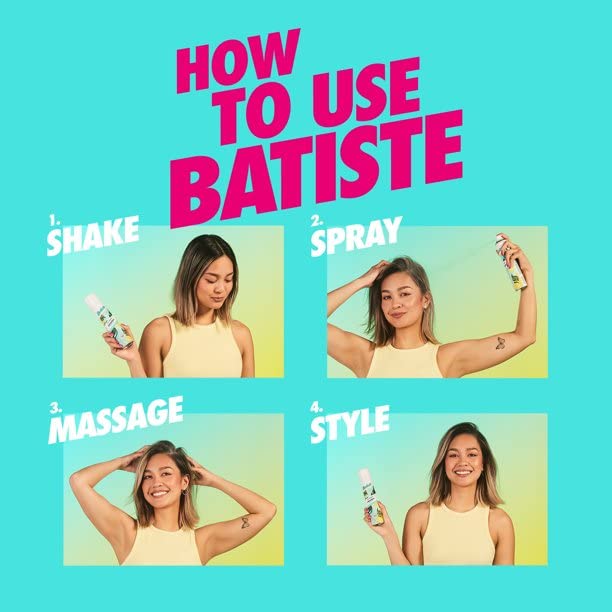 Batiste Dry Shampoo, Blush Fragrance, 6.73 Ounce