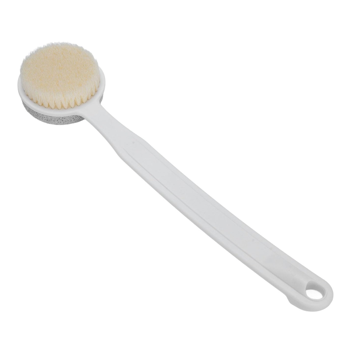 Foot Scrubber Stone and Shower Brush Long Handle Body Brush Hanging Hole 2 in 1 Footcare Tool for Shower and Exfoliation Beauty and Personal Care ZJchao