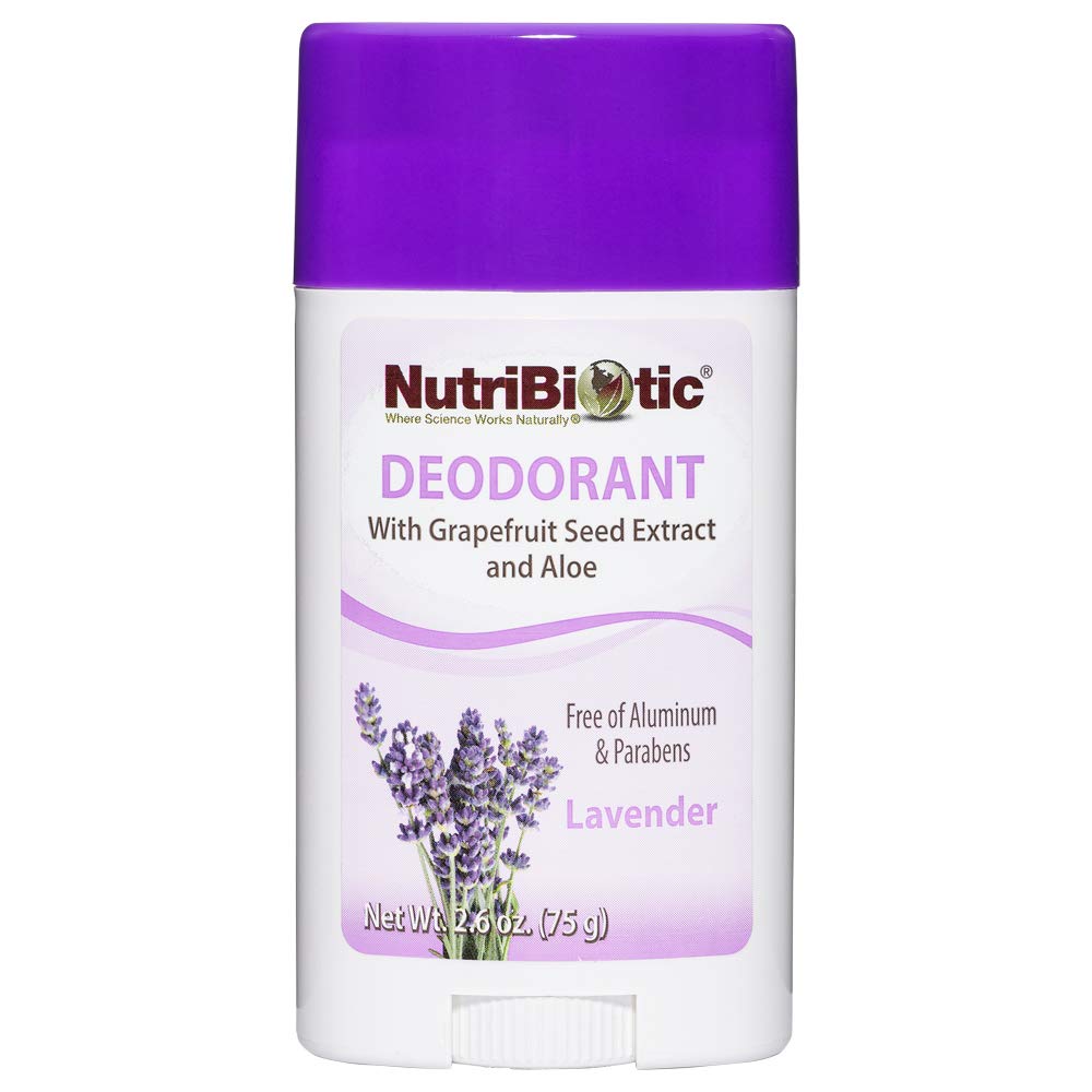 NutriBiotic Deodorant, Lavender, 2.6 Oz Stick - with Witch Hazel, Grapefruit Seed Extract, Aloe & Lavender Oil - Vegan & Free of Aluminum, Paraben Beauty and Personal Care NutriBiotic