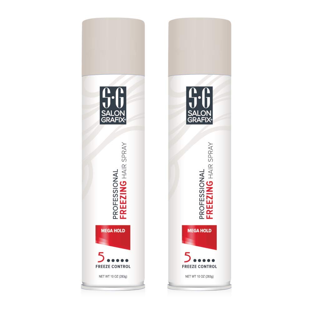 Salon Grafix Hairspray Freezing Mega Hold 10 Ounce (295ml) (2 Pack) Beauty & Personal Care Salon Grafix