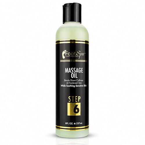 Foot SPA Pedicure Massage Oil - Tea Tree, Peppermint & Eucalyptus Blend for Callus Softening & Cracked Heel Repair | Cooling Relief | Professional Beauty & Personal Care FootSpa