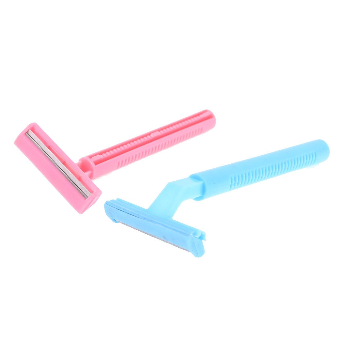 Ruilogod Blue Pink Plastic Shell Good performance Handle T Shaped Body Hair Remover Razor 2 Pcs (id: db5 2b2 8ed ce0 1f1 Beauty and Personal Care Ruilogod