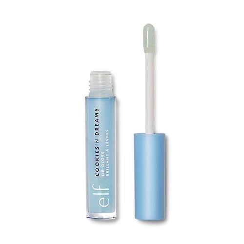 e.l.f. Cookies 'N Dreams Lip Gloss, Limited Edition Non-sticky, Creamy Lip Gloss With A Shiny Finish, Nourishing & Hydrating Formula, Brain Freeze Beauty & Personal Care e.l.f.