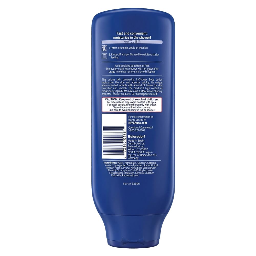 Nivea Lotion In-Shower Nourish For Very Dry Skin 13.5 Ounce (400ml) (6 Pack) Beauty & Personal Care NIVEA