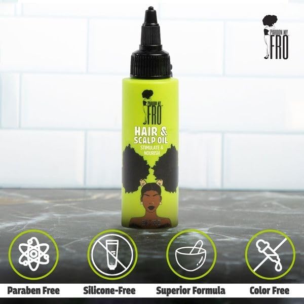 Pardon My Fro Hair & Scalp Oil For Women with Curly & Textured Hair 2 Fl Oz