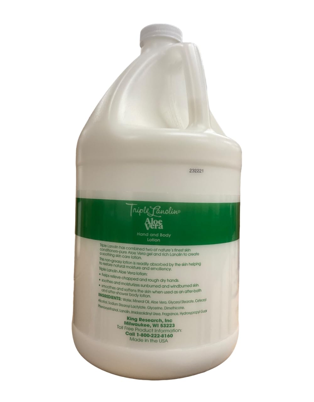 Triple Lanolin Aloe Vera Soothing Lotion - 128 Fl Oz, All Skin Types, Moisturizing & Hydrating Beauty & Personal Care Triple Lanolin