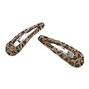 DAONACO 2 Pack Leopard Print Velvet Snap Clips Hair Clips, Stylish, 3.54 inches, for Women Girl Beauty & Personal Care DAONACO