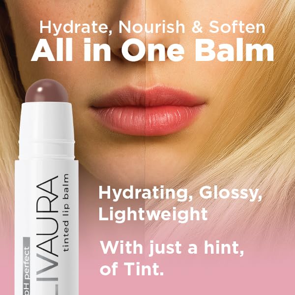 LIVAURA Tinted Lip Balm pH Activated Colored LipBalm, Hydrate, Glossy, Lightweight, Moisturize & Tint with Shea Butter, tinted lip balm for women Beauty and Personal Care LIVAURA