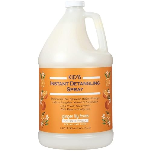 Ginger Lily Farms Salon Formula Kid's Instant Detangling Spray Refill, Hair Detangler Spray for Kids, 100% Vegan & Cruelty-Free, 1 Gallon (128 fl oz) Beauty & Personal Care Ginger Lily Farms