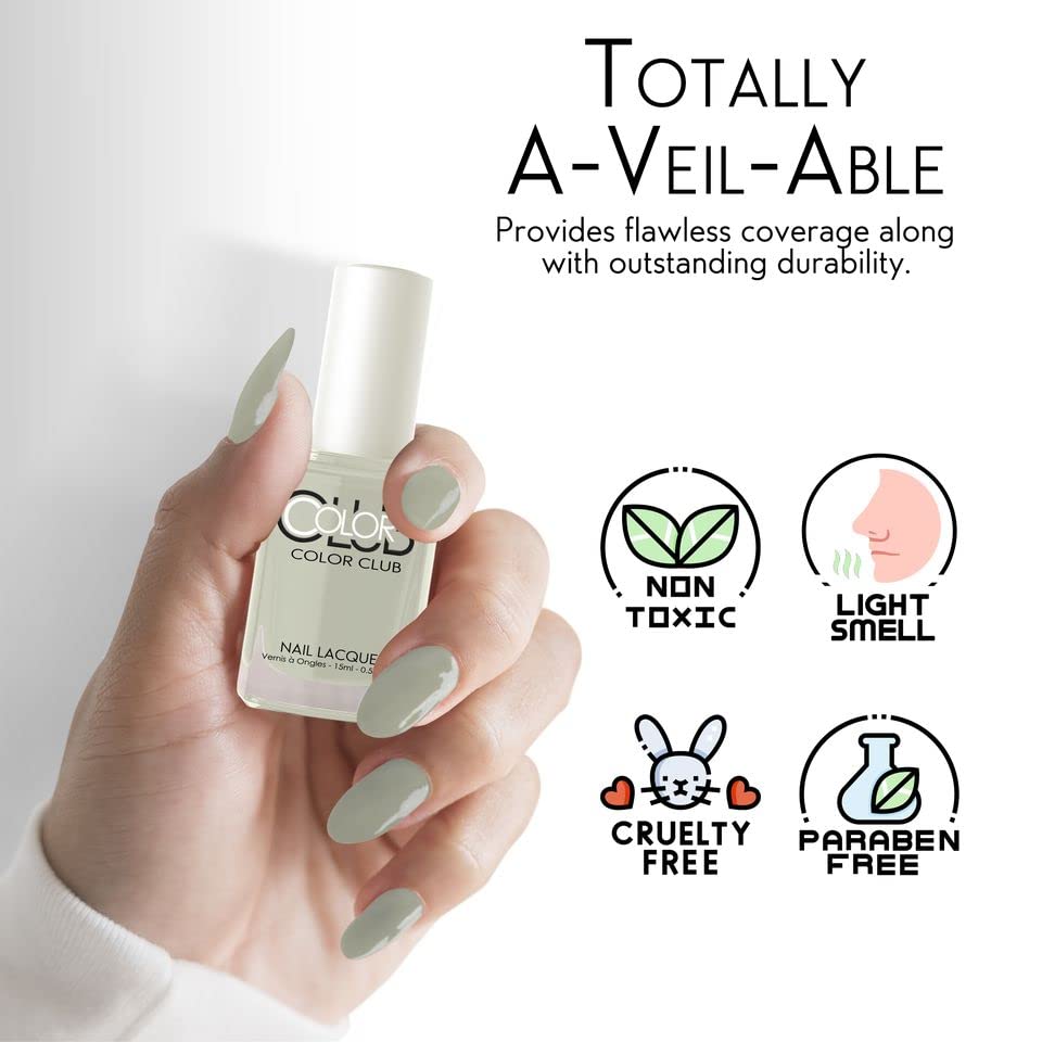 Color Club Nail Lacquer Fall Winter 2021 Collection SAVE THE DATE - Choose Your Color 0.5oz/15ml each (1329 - Totally a-VEIL-able) Beauty & Personal Care Color Club