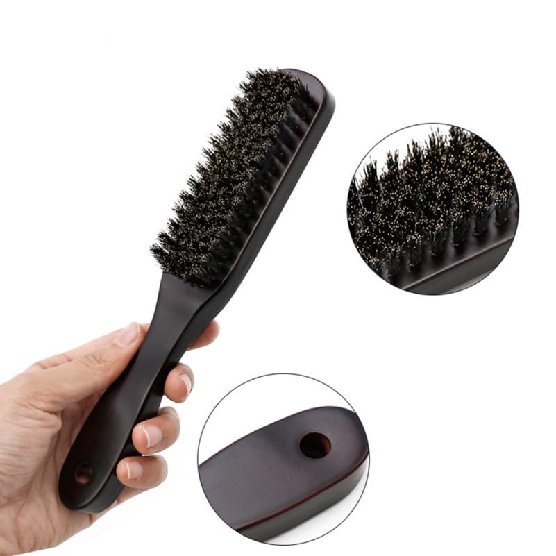 Ipetboom Pig Bristle Hair Brush for Men Double Sided Bristle Brush for Beard Cleaning and Stylingrooming Beauty and Personal Care Ipetboom