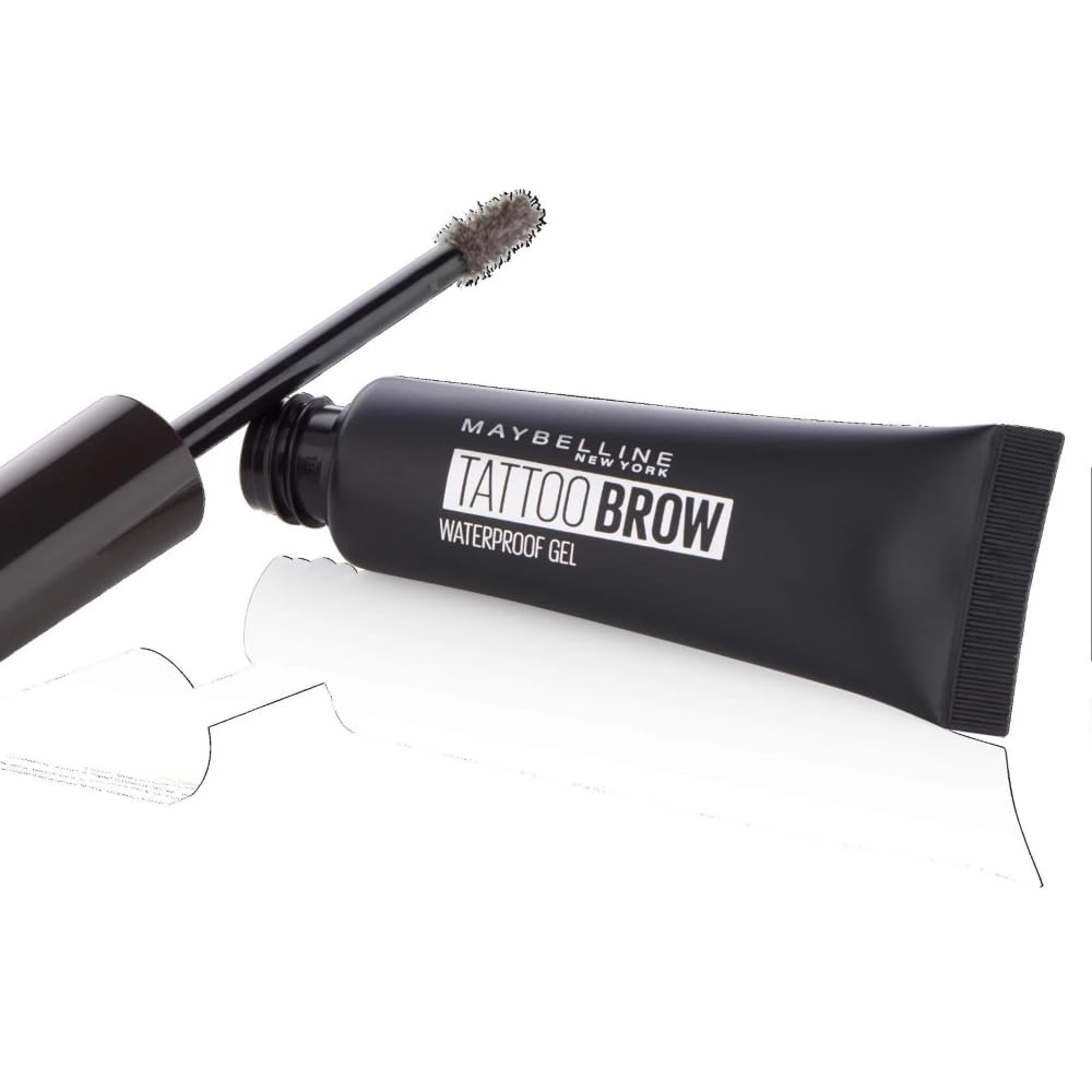Maybelline TattooStudio Waterproof Eyebrow Gel Makeup, 264 BLACK, 1 Count
