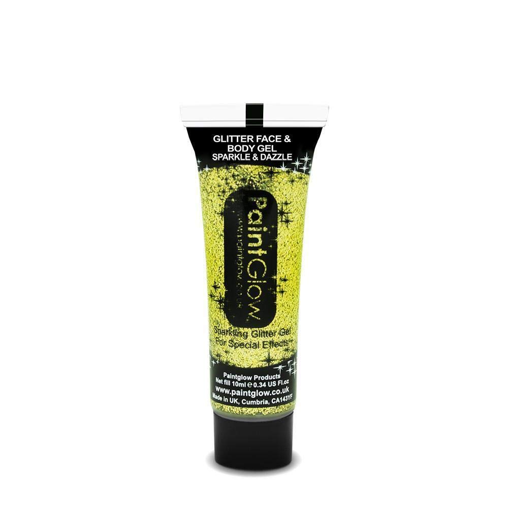 Paint Glow Holographic Fine Face & Body Glitter Gel (Gold) Beauty & Personal Care PaintGlow