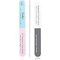 Iridesi 4 Way Finger Nail File and Buffer, Emery Boards for Natural Nails, 4 Fingernail Files in 1, Professional Filer Board and Shiners, 7 Inches Beauty & Personal Care Iridesi