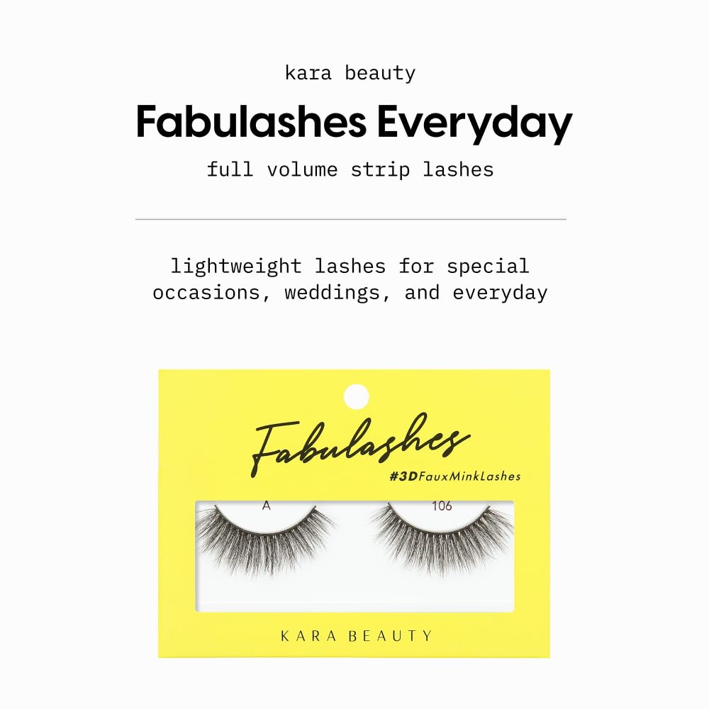 KARA BEAUTY 3D Faux Mink Strip Lashes - Reusable False Eyelashes - Lightweight, Beginner-Friendly Eye Lashes for Special Occasion, Wedding, Prom Beauty & Personal Care Kara Beauty