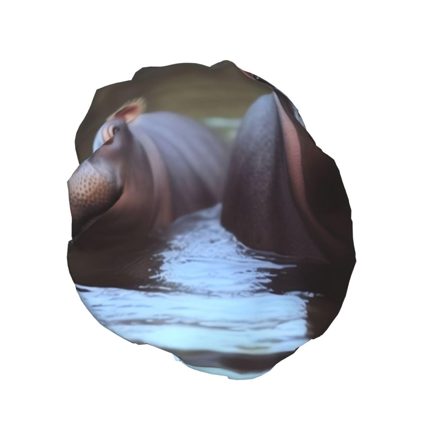 Hippos Shower Cap for Women Men Large Reusable Shower Bonnet Double-Layer Waterproof Bath Caps Elastic Band Hair Hat for All Hairstyles Beauty and Personal Care BWLHJKE