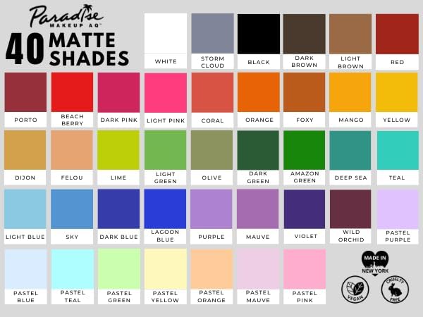Mehron Makeup Paradise Makeup AQ Refill Size | Stage & Screen, Face & Body Painting, Beauty, Cosplay, and Halloween | Water Activated Face Paint, Body Beauty & Personal Care Mehron