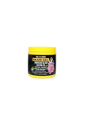 She is Bomb Braid Gel with Jamaican Black Castor Oil and Aloe Vera, Promotes Hair Growth, 10.2 fl oz Beauty & Personal Care she is bomb collection