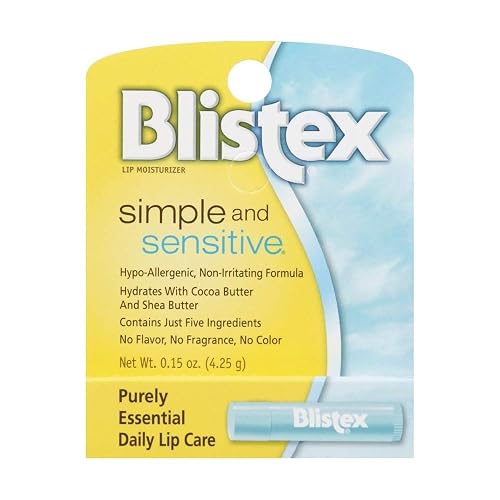 Blistex Simple & Sensitive Lip Moisturizer 0.15 oz (Pack of 8) Beauty & Personal Care Blistex