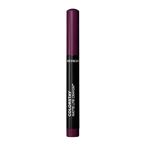 REVLON ColorStay Matte Lite Crayon Lipstick with Built-in Sharpener, Smudge-proof, Water-Resistant Non-Drying Lipcolor, 012 On Cloud Wine, 0.049 oz Beauty & Personal Care REVLON