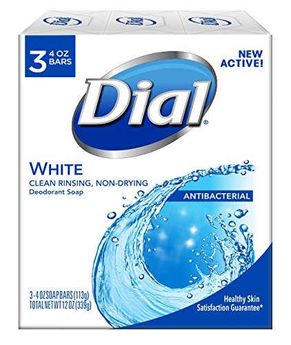 Dial Antibacterial Deodorant Soap, White, 4 Ounce (Pack of 3) Bars Beauty & Personal Care Dial