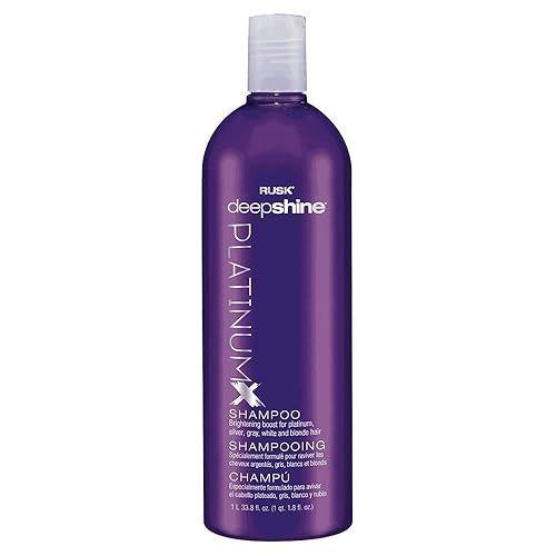 RUSK Deepshine PlatinumX Shampoo, Gentle Cleansing, Brightening Boost for Platinum, Silver, Gray, White, and Blonde Hair, 33.8 oz Beauty & Personal Care RUSK