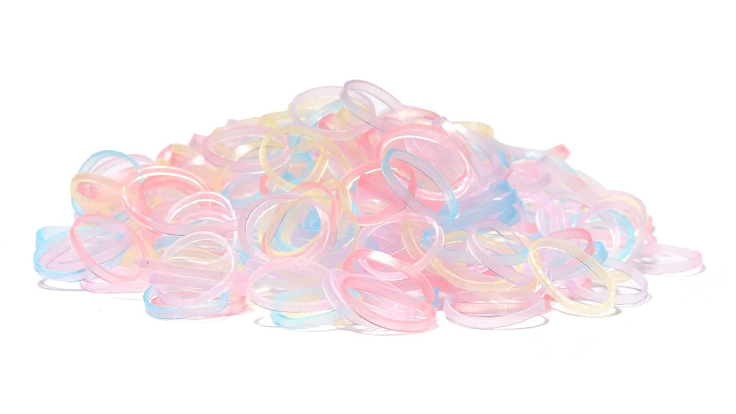 Youxuan Mini Hair Elastics for Girls Transparent Rubber Bands, 1000 PCS, Multi Color Beauty & Personal Care YOUXUAN
