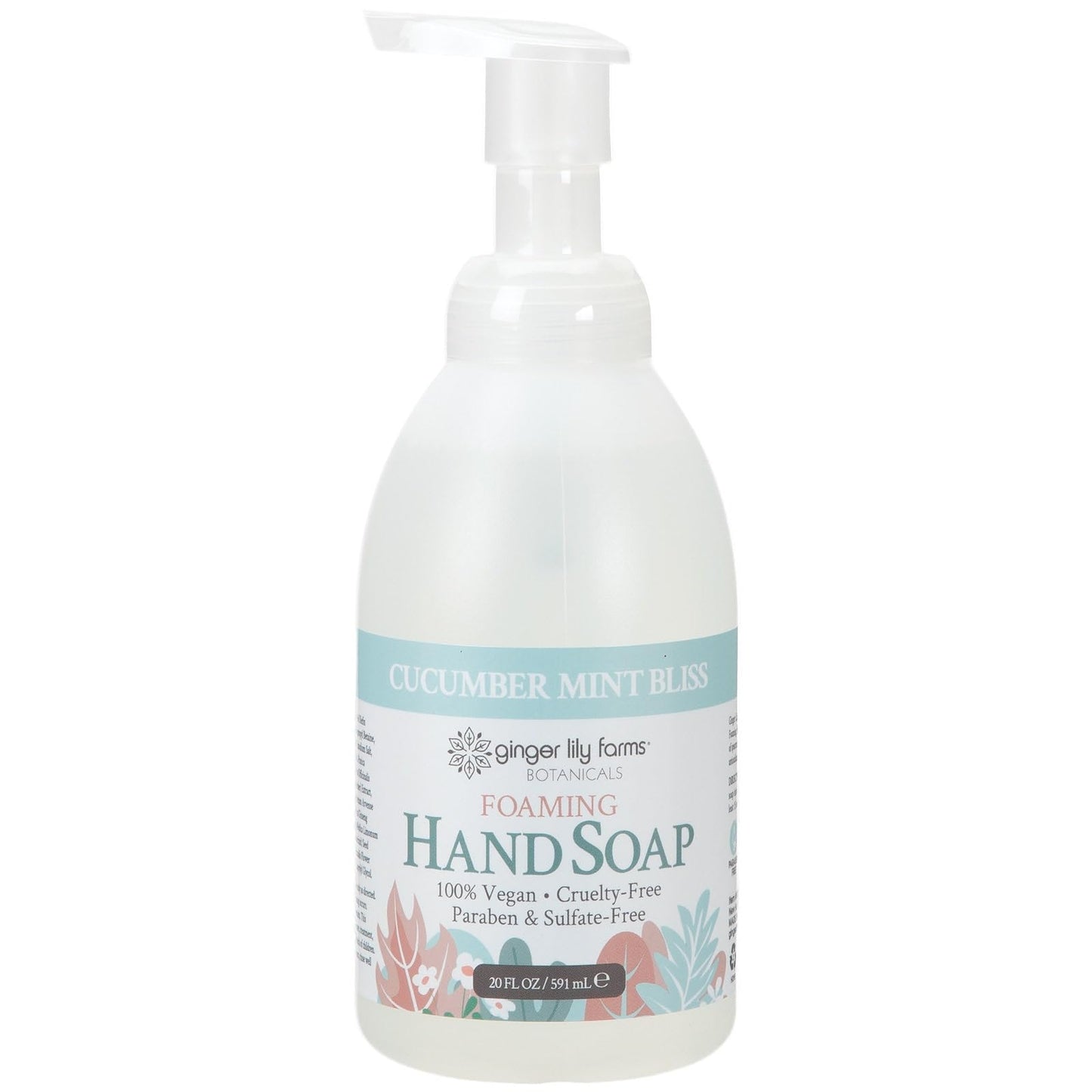 Ginger Lily Farms Botanicals All-Purpose Foaming Hand Soap Refill, 100% Vegan & Cruelty-Free, Cucumber Mint Bliss Scent, 20 Fl Oz (Pack of 1) Beauty & Personal Care Ginger Lily Farms