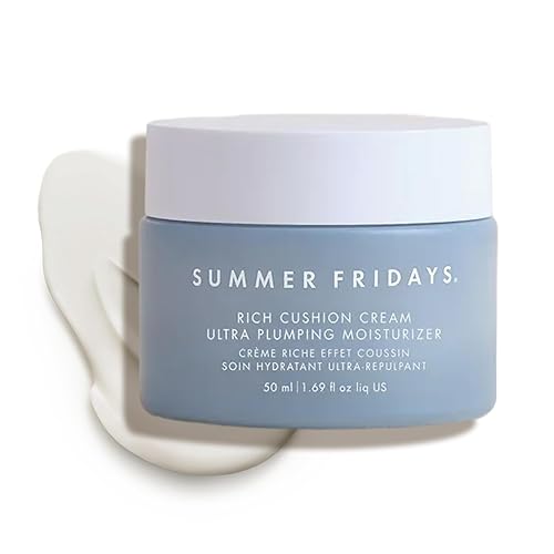 Summer Fridays Rich Cushion Face Cream - Ultra Plumping Barrier Repair Cream + Makeup Primer - Infuses Skin with Rich Hydration from Glycerin + Beauty & Personal Care Summer Fridays