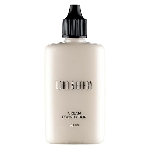 Lord and Berry Cream Foundation Fluid - Non-Greasy Foundation Makeup - Face Makeup with Hyaluronic Acid - Easy to Blend - 8610 White - 1.7 oz Beauty & Personal Care Lord & Berry