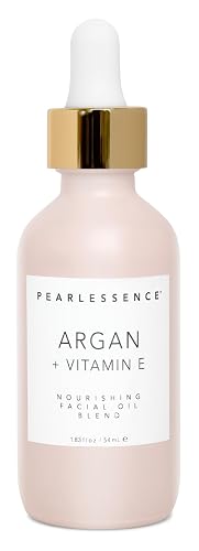 Pearlessence Argan & Vitamin E Facial Oil | Powerful Hydration to Help Balance, Revive & Rejuvenate Skin | Made in USA, Cruelty Free & Paraben Free Beauty & Personal Care Pearlessence