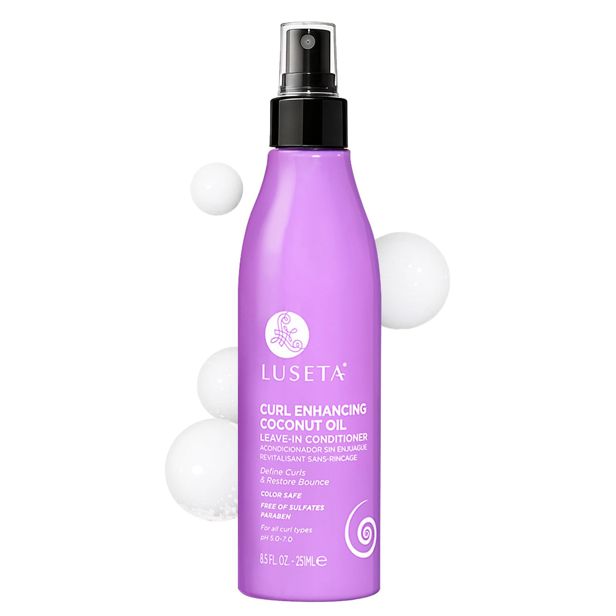 Luseta Curl Leave-In Spray with Coconut Oil?Frizz Control & Bounce, 8.5oz