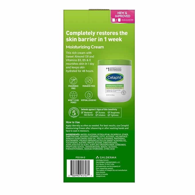 Cetaphil Moisturizing Cream 20 oz, 2 Pack Beauty & Personal Care Cetaphil